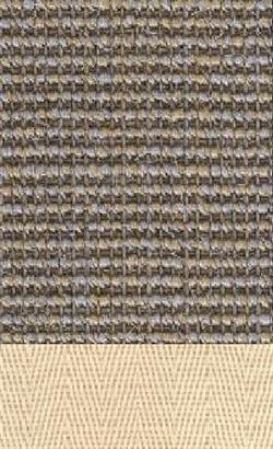 Sisal Salvador kies 043 tæppe med kantbånd i natur farve 000